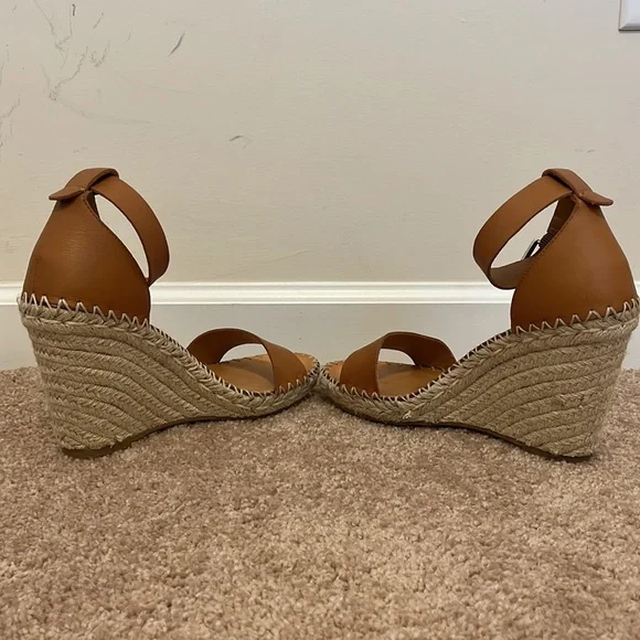 Dolce Vita Cognac Espadrille Wedges 8.5 - Picture 4 of 6